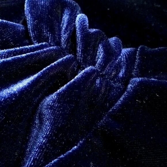 Susan Graver Midnight Blue Velvet Turtleneck Top - Picture 5 of 7